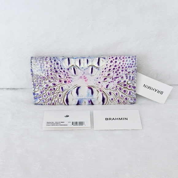 NWT Brahmin HARMONIOUS Large Caroline w/ Veronica Wallet !!GORGEOUS IRIDESCENT!! - Picture 10 of 16